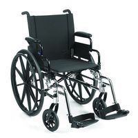 9000 XT Lightweight Wheelchair - 18" x 16", Desk Length, Fixed Ht, Conventional Arm