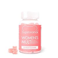 SugarBearHair Women's Multi Vegan MultiVitamin with Glutathione, Vegan Omega-3, Folate, Vegan Collagen Booster Blend (1 Month Supply)