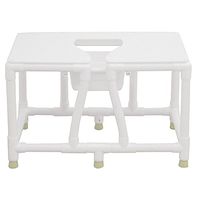 MJM International 156-FSS-36 Bariatric Bedside Commode with Full Support Seat, No Back 36"