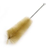 uxcell Spiral Metal Handle Plastic Bristle Glass Cup Bottle Cleaning Brush