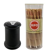 50 RAW Natural King Size Cones with Hippie Butler Glass Jar
