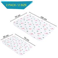 JALPC 2 Pack - Isolation Urine Pad Mat, 5-Layer Washable and Reusable Incontinence Bed Underpads Breathable Deluxe Gauze Cotton Waterproof Sheet Diaper Pad