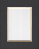 22x28 Black and Maize Yellow Double Picture Mats or Photography Matting Bevel Cut for 18x24 Pictures