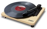 ION Audio Compact LP | Space-Efficient 3-Speed USB Conversion Turntable (Wood-Grain Finish)