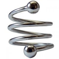 Magnetic Therapy Heavy Spiral Adjustable Ring Silver