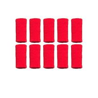 10 Pcs Basketball Fingers Compression Sleeves Volleyball Thumb Braces Support Elastic Finger Protector for Arthritis Red