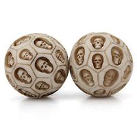 watersouprty 2Pcs/Set Resin Skull Handball Health Exercise Stress Relief Fitness Massage Ball Workout Accessories
