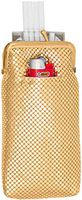 Gold Vintage Luxuriant Soft 3mm Metallic Mesh (Full Pack 100s or 120s) Cigarette Case Purse with Lighter Pocket
