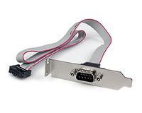 StarTech.com 1 Port 16-Inch DB9 Serial Port Bracket to 10 Pin Header - Low Profile (PLATE9M16LP)