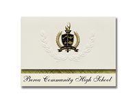 Signature Announcements Berea Community High School (Berea, KY) Graduation Announcements, Presidential style, Basic package of 25 with Gold & Black Metallic Foil seal