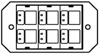 Wiremold Evolution 8AT Series Device Plate (8ACT6A)