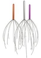 Deluxe Comfort Portable Hand Held Scalp Head Massager – Alleviate Stress – Promotes Deep Relaxation – Light Weight Portable – Scalp Massager, Colored Metal Handle