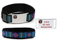 DNR Sport Medical ID Alert Bracelet with Decorative Adjustable Wristband.