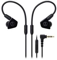 Audio-Technica ATH-LS50iSBK In-Ear Monitor Headphones with In-Line Mic & Control, Black
