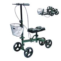 DNNAL Rolling Walkers Multifunction Health Knee Walker Knee Scooter Folding Elderly Shopping Cart
