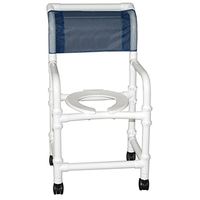 MJM International E118-3TW-KD Echo Standard Knocked Down Shower Chair, Royal Blue/Forest Green/Mauve
