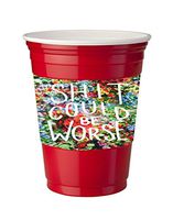4 Pack of Vinyl Decal Stickers for Disposable Cups/Shit Could Be Worse Florwersee