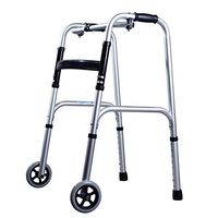 Rolling Walkers Walker Armrest Frame Four-Legged Cane Trolley Two-Wheeled Walker Rehabilitation Equipment Old Man Walker Disabled Walker Foldable Walking Aids Adjustable Height