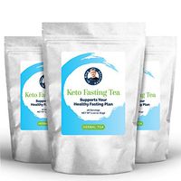 Dr. Berg's Keto Fasting Tea (Unsweetened) Caffeine-Free - an Appetite Suppressant Green Herbal Tea Drink to Help Reduce Hunger for Weight Loss - Dietary Supplement (3 Pack)