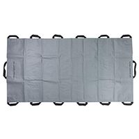 LINE2design Portable Transport Unit - EMS Emergency Foldable Patient Mover Rescue Travel Size Roll Stretcher - Gray Heavy-Duty 14 Handles - Capacity 1500 lbs