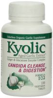 Kyolic Aged Garlic Extract Formula 102, Candida Cleanse and Digestion, 100 Vegetarian Tablets