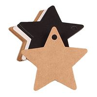 HugeDE 200 Pcs Star Shape Kraft Paper Gift Tags Price Tags Crafts Hang Tags Label Tags Brown