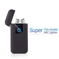 FL5018 Double Arc Plasma USB Lighter Rechargeable Windproof Flameless Electric Lighter (Matte Black)