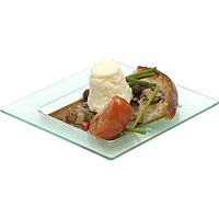 Sweet Flavor Disposable Appetizer Dessert Plastic Plates (x25) (Sea green))