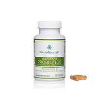 MicroNourish Superfood Probiotics & Prebiotics (90 Vegetarian Caps) 800 Million Healthy Gut Bacteria, Whole Food Ingredients, Shelf Stable, Promotes Regularity.