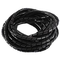 Yohii 8Meters 25ft Long 8mm Black Flexible Wire Spiral Wrap Sleeving Band Tube Cable Manager Protector