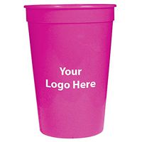 Personalized Custom Stadium Cups - Smooth Finish - 250 Quantity - $0.65 Each - Bulk Promotional Product with Your Logo/Customized. 16-Ounce Capacity.