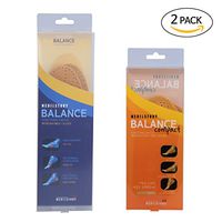 Orthotic Shoe Insoles for Plantar Fasciitis Flat Feet 2 Pack(Full and 3/4 Length) by Medi&Story (L/Women 9.5~10, Men 8.5~9)