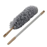 Vosarea Adjustable Duster Dust Microfiber Brush Feather Brush Duster Furiture Car Cleaning Tools (Grey,Scalable)