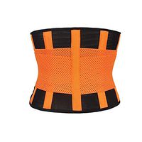 LLMLCF Support Belt for Men and Women Slimming Body Shaper Waist Belt Dual Adjustable Lower Back Support Belt for Exercise Sports Work Pain Relief Sciatica,Orange