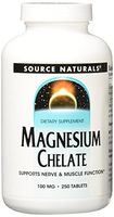 Source Naturals Magnesium Chelate - Supports Nerve & Muscle Function - 250 Tablets