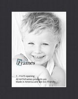 11x15 Smooth Black / Black Custom Mat for Picture Frame with 7x11 opening size (Mat Only, Frame NOT Included)