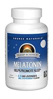 Source Naturals Sleep Science Melatonin 2.5mg Peppermint Flavor Promotes Restful Sleep and Relaxation - Supports Natural Sleep/Wake Patterns and Rhythms- 60 Lozenges