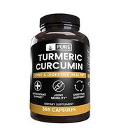 Turmeric Curcumin | 365 Capsules | 6 Month Supply | Natural & Potent Antioxidant | Lab-Tested for Purity | Made in USA | No Rice Filler or Stearates | Non-GMO | Satisfaction Guaranteed