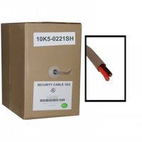 Security/Alarm Wire, Gray, 18/2 (18AWG 2 Conductor), Stranded, cm/Inwall Rated, Pullbox, 1000 Foot