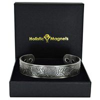 Holistic Magnets® Mens Copper Magnetic Bracelet (Tarnish-Free) X-Large Celtic Bracelet Arthritis Joint Wrist Healing Bangle Gift Boxed (STP)-Scottish Thistle (XL: Wrist 8-9.5 inch)