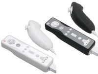 Importer520 2-Piece Value Combo Pack of Permium Protective Silicon/Silicone Skin Cover Case for Nintendo Wii Remote Controller & Nunchuk (Black + Clear)
