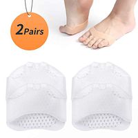 Honeycomb Forefoot Pad for Foot Pain Relief - Soft Silicone Metatarsal Pads - Gel Forefoot Cushion for Women and Men 2 Pairs Semitransparent