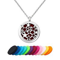 Infinite Memories Starry Stars Essential Oil Diffuser Necklace Aromatherapy Locket Hollow Pendant Refill Pads