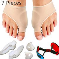 Bunion Corrector & Bunion Relief Protector Sleeves Kit - Treat Pain in Hallux Valgus, Big Toe Joint, Hammer Toe, Toe Separators Spacers Straighteners Splint Aid Surgery.