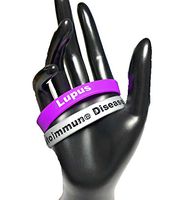 2 Pack Autoimmune Disease and Lupus Awareness Bracelets Adult Size Silicone Wristbands Medical Alert Colors May Vary