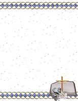 NEW Bible Cross & Flower Letterhead Stationery Paper 26 Sheets