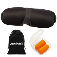 MONTMARLE Sleep Mask for Men and Women, 100% Light Blockout, Comfortable, Lightweight, Adjustable Eye Cover for Sleeping, Shift Workers and Travellers (Black)