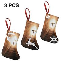Christmas Stockings Decoration 3D Christian Vintage for Funny Xmas Party