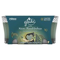 Glade 2 Candles Warm Flannel Embrace Air Fresheners Infused with Essential Oils, 6.8 Ounce