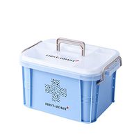 JD Home Plastic Medicine/Art Supply Craf Storage Box, Family Storage Small Medicine Box Portable